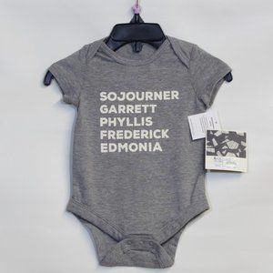 Black History Month Historical Names Baby Onesie Light Gray Various Sizes